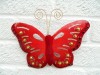 Metal Butterfly Wall Art - Red - Set of 3