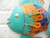 Metal Wall Art Fish - Blue Face