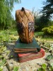 Wooden Owl Carving - Owl on Book
