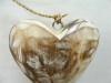 Wooden Hanging Heart Wall Art - String of 5 Shabby Chic Hearts - Vintage White