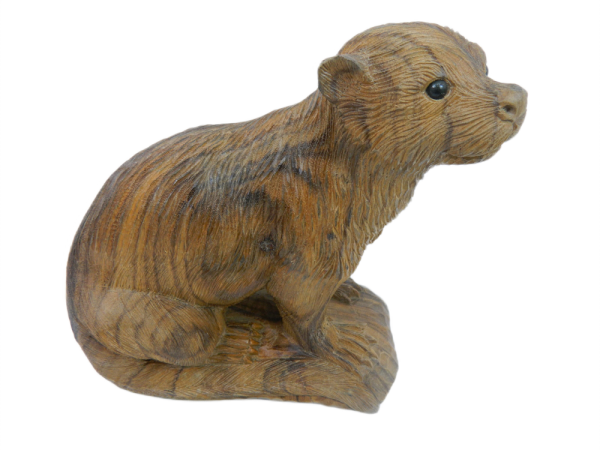 Wooden Otter Carving - Collection Only