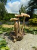 Hand Carving Wooden Mushroom Toad Stool - 10cm-12cm