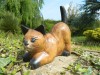 Wooden Cat Carving - Crouching Cat