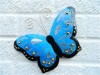 Metal Butterfly Wall Art - Blue - Set of 3