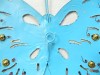 Metal Butterfly Wall Art - Blue - Set of 3