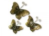 Metal Butterfly Wall Art - Gold - Set of 3