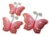 Metal Butterfly Wall Art - Pink - Set of 3