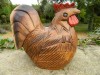 Wooden Pair Of Animals - Pair of Painted Chickens