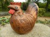 Wooden Pair Of Animals - Pair of Painted Chickens