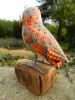Wooden Painted Bird - Barn Owl