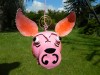 Metal Hanging Animal Tealight Holder - Pig