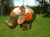 Metal Hanging Animal Tealight Holder - Gold Elephant