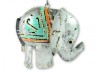 Metal Hanging Animal Tealight Holder - Silver Elephant