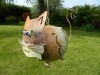 Metal Hanging Animal Tealight Holder - Ginger Cat