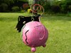 Metal Hanging Animal Tealight Holder - Pink Cat