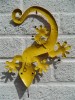 Metal Wall Art Gecko - Orange/Yellow - Set of 2