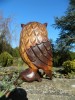 Wooden Owl Carving -Large Standing Owl