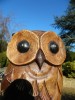 Wooden Owl Carving -Large Standing Owl