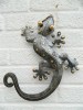 Metal Wall Art Gecko - Silver - Set of 2