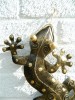 Metal Wall Art Gecko - Gold - Set of 2