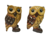 Wooden Owl Carving - Pair of Owls