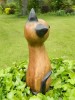 Wooden Cat Carving - Cat With Head On Side