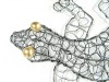 Silver Wire Wall Art - Gecko