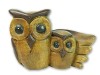 Wooden Owl Carving - Hugging Owls