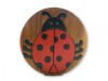 Childrens Wooden Stool - Ladybird