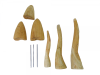 Wooden Closed Cup Mushrooms Large - Set of 3