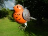 Metal Hanging Bird Tealight Holder - Robin