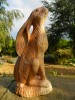 30cm Wooden Hare Carving