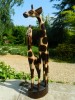 Wooden Giraffe Carving - Mother and Baby Family Giraffes 50cm