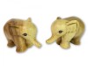 Wooden Pair Of Animals - Pair of Baby Elephants