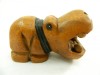 Wooden Pair Of Animals - Pair of Hippos