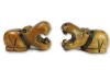 Wooden Pair Of Animals - Pair of Hippos