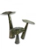 Gold Flat Metal Mushroom - Set of 3