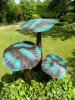 Bronze VDG Flat Metal Mushroom - Set of 3