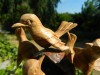 Hand Carved Wooden Flock Of Birds- 5 Birds