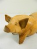 Wooden Animal Carving- Saddle Back Pig