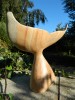 Hand Carved Wooden Whale Tail - 17cm