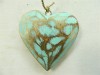 Wooden Hanging Heart Wall Art - String of 5 Shabby Chic Hearts - Vintage Blue