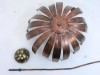 XL Metal Echinacea on 1m Stick - Set of 3 - Bronze