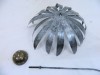 XL Metal Echinacea on 1m Stick - Set of 3 -Silver