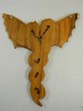 Wooden Dragon Plaque - Entwined Dragons