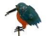 Set of 3 Metal Bird Tealight Holders on 1m Stick - Robin/Kingfisher/Blue Tit