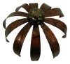 Metal Echinacea on 1m Stick - Set of 3 - Bronze