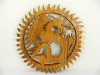 Wooden Dragon Plaque - Large Circle Dragon