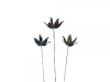 Metal lily on 1m Stick - Set of 3 - Mix