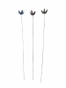 Metal lily on 1m Stick - Set of 3 - Mix